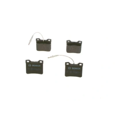 Abbildung von BOSCH 0 986 494 055 Bremsbelagsatz Low Metallic mit integriertem Verschleißsensor Anti Quietsch Blech, Montageanleitung PEUGEOT: 607 Limousine