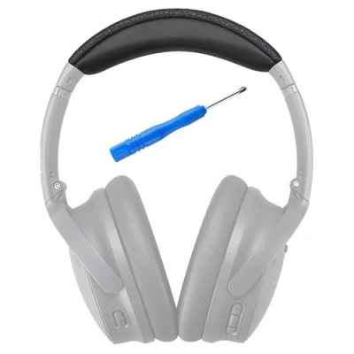 Abbildung von AHG QC35 ii Kopfband/QC35 Kopfbandpolster Set Kompatibel mit Bose QuietComfort 35 / Kopfhörern (schwarz) Premium Kopfbügel Design Nahtlose Selbstmontage Überlegener Komfort und Haltbarkeit
