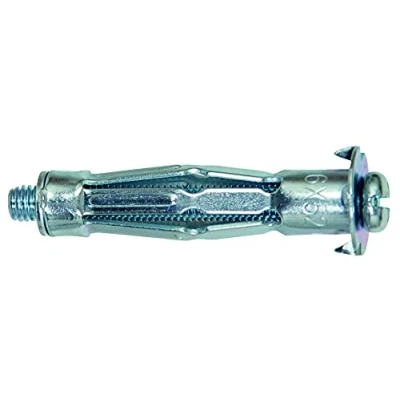 Abbildung von fischer HM 6 x 80 S Hohlraum Metalldübel mit Schraube zum Befestigen von Bildern, Gardinenschienen in Plattenbaustoffen 50 Stück Art. Nr. 519779