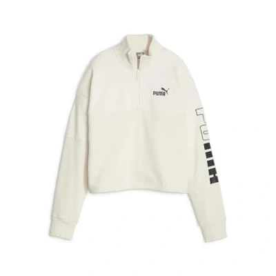 Abbildung von Puma Power HIGH NECK CREW Winterized Fleecepullover, Damen, Größe: Small, Alpine snow