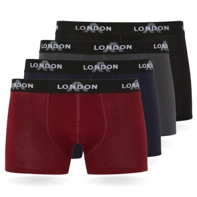 Abbildung von FM London Hipster 4 PACK Panties, Herren, Größe: Large, Classic dark