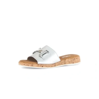 Abbildung von Gabor Comfort Hausschuh, Damen, Größe: 39, Silver coloured Schuhe