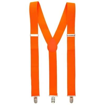 Abbildung von Widdmann Hosenträger orange Mit Metall Clips und Schnallen zur variablen Größenanpassung