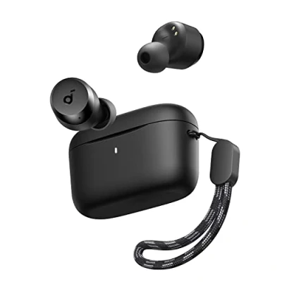 Abbildung von soundcore by Anker A20i True Wireless Earbuds, Kabellose Bluetooth Kopfhörer, 5.3, 28 Std. Spielzeit, wasserfest, 2 Mikrofone mit KI, Kopfhörer einzeln verwendbar(Schwarz) (Generalüberholt)