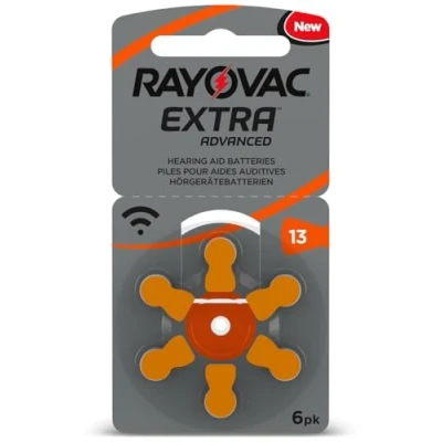 Abbildung von 6x RAYOVAC Extra Advanced mit Active Core Technology 13 die neuste Generation an Hörgerätebatterien