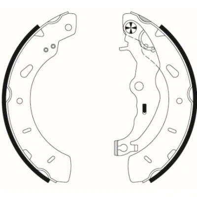 Abbildung von TEXTAR 91079800 Bremsbacken 228,6 42 mit Handbremshebel FORD: B Max, Transit Courier Kastenwagen, FOCUS 3