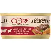 Abbildung von Wellness Core Signature Selects Chunky 79 g Katzenfutter Rind&amp;Huhn...