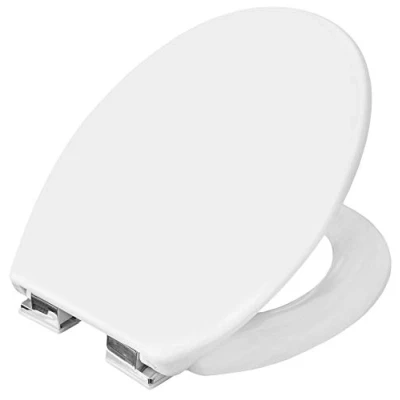 Abbildung von CORNAT WC Sitz Klassisch weißer Look Pflegeleichter Duroplast Absenkautomatik, Schlichtes Design passt in jedes Badezimmer / Toilettensitz