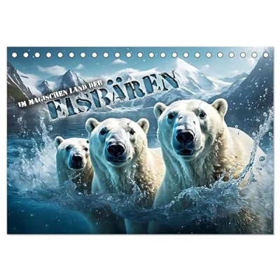 Abbildung von Im magischen Land der Eisbären (Tischkalender 2025 DIN A5 quer), CALVENDO Monatskalender