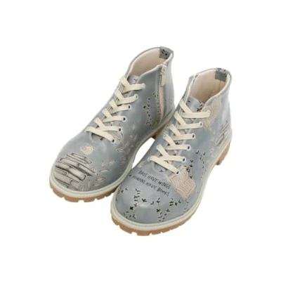 Abbildung von Dogo Shortcut Birds HAVE Wings Schnürstiefelette, Damen, Größe: 36, Blau Schuhe