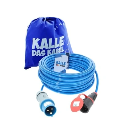 Abbildung von CEE Adapterleitung Kalle Blue Extreme auf SCHUKO 3G 2,5mm² 25 Meter