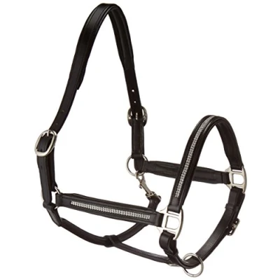 Abbildung von HKM Lederhalfter Diamond Schwarz Warmblut