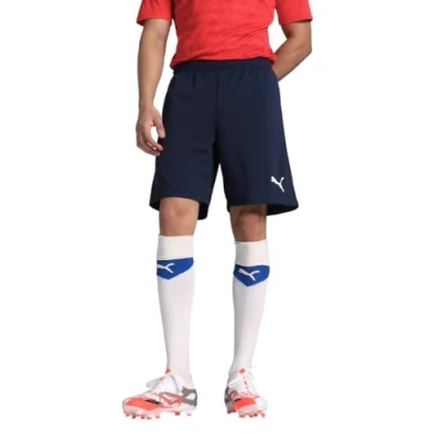 Abbildung von Puma Teamrise MAND kurze Sporthose, Herren, Größe: Small, Blauweiss