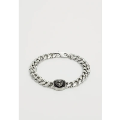 Abbildung von Guess LION KING Armband silvercoloured/black, Herren, Größe: Small, Silver coloured/black