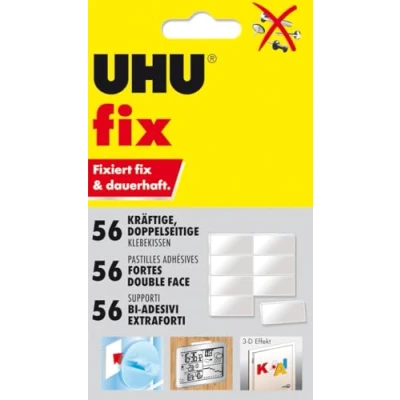 Abbildung von UHU fix,Kräftige, doppelseitige Klebekissen, 56 Stück