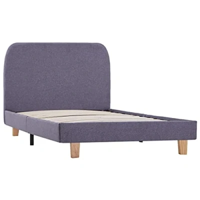 Abbildung von vidaXL Ottoman Bett ohne Matratze Hellgrau 90x200 cm Stoff, Bettrahmen, Bettgestell mit Stauraum, Polsterbett, Bettgestell, Bettrahmen Stauraum