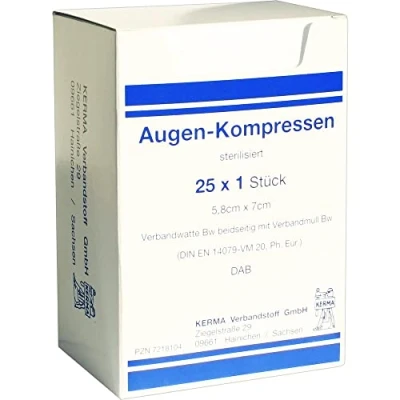Abbildung von Augenkompressen 5,8x7 cm steril 25X1 St