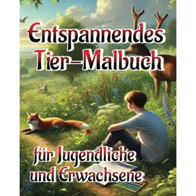 Abbildung von Entspannendes Tier Malbuch für Jugendliche und Erwachsene: Tauchen Sie ein in eine Welt der Ruhe Kreativität