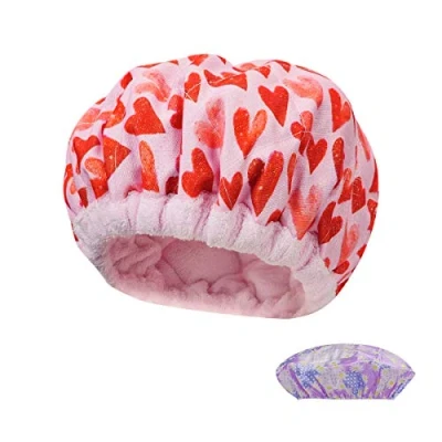 Abbildung von Locisne DIY Thermal Deep Conditioning Leinsamen Micro Hair Heat Cap, mikrowellengeeignete Cap Wärmetherapie für dampfendes Haar, Hat Spa Styling Tools, Pink