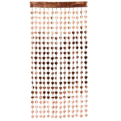 Abbildung von BigBuy Home Vorhang Herzen Rosa 200 x 100 cm