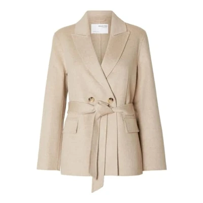 Abbildung von Selected Femme Slftara Handmade Jacket Leichte Jacke, Damen, Größe: 42, Sandshell