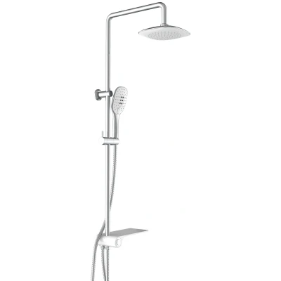 Abbildung von Schütte Brausegarnitur &quot;Aquastar&quot;, Duschsäule Brauseset, mit Ablage, Handbrause 3 Funktionen