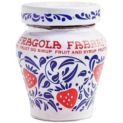 Abbildung von Fabbri Erdbeere Opaline 230gr Erdbeeren in Sirup + Amarena Kirschen 230g Italian Gourmet Polpa