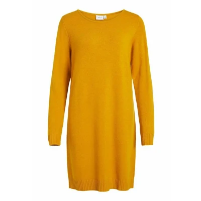Abbildung von VILA Viril LS NOOS Strickkleid, Damen, Größe: XS, Arrowwood