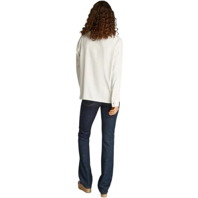 Abbildung von Tommy Hilfiger Hemdbluse &quot;SOFT VISCOSE REGULAR LS SHIRT&quot;, in Unifarbe, mit Metalllabel