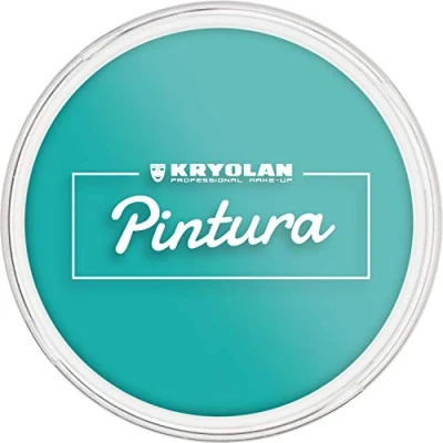 Abbildung von Kryolan Pintura Water Color Schminke 25ml, Farbe: Ocean Blue, Waschbar, Vegan, ohne Parfüm, Parabene, Glutenfrei ideal für Kinder, Party, Karneval, Fasching &amp; Halloween