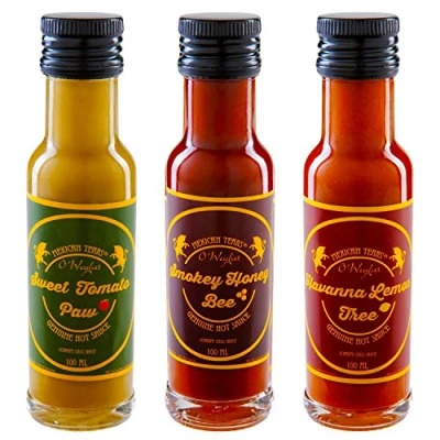 Abbildung von Mexican Tears® Chili Sauce 3er Pack, scharfe aus &amp; Meersalz, perfekt zum Würzen von BBQ Pulled Pork [3x100ml Sauce]