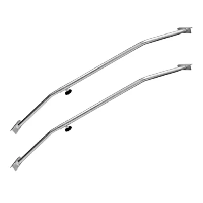 Abbildung von 2 x KFZ Auto Anhänger Alu Planenbügel Set Bügel Halter für Abdeckplane Plane AbdeckungTeleskop gebogen 96 145 cm