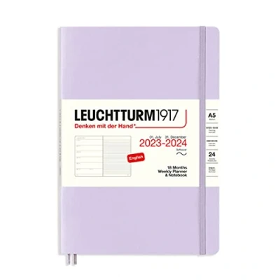 Abbildung von LEUCHTTURM1917 367858 Weekly Planner &amp; Notebook Softcover Medium (A5) 2024, 18 months, Lilac, English