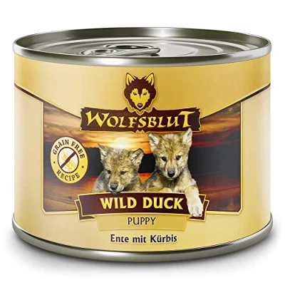 Abbildung von Wolfsblut Wild Duck Puppy 6 x 200 g Ente Nassfutter Hundefutter Getreidefrei
