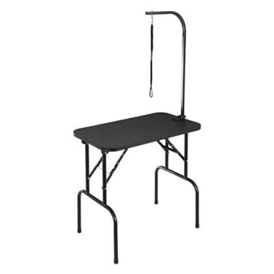Abbildung von VEVOR Trimmtisch 875x472x1533mm Schertisch Edelstahl Hundepflegetisch 99,8kg Tragfähigkeit Frisiertisch Hund Faltbar Tierpflegetisch 807,7x459,7mm Desktop Ideal für Baden Trimmen Trocknen Bürsten