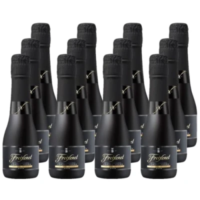 Abbildung von Freixenet Cava Córdon Negro Brut (12 x 0,2 l) Hochwertiger, spanischer Qualitätschaumwein in praktischer Kleinflasche, Traditionelle Flaschengärung, fruchtig, feinperlig, perfekt zu Fisch