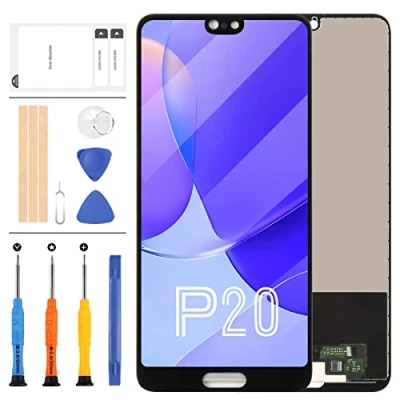 Abbildung von LADYSON Für Huawei P20 Bildschirm Ersatz EML L09 L22 L29 AL00 LCD Display Assembly Screen Touch Panel Glas Reparatursets