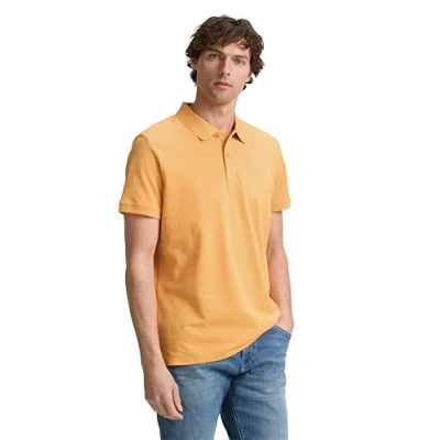 Abbildung von TOM Tailor Basic WITH Contrast Poloshirt, Herren, Größe: Large, Peachy orange