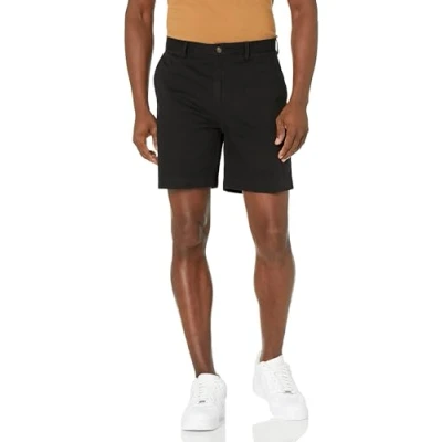 Abbildung von Amazon Essentials Herren Shorts, Klassischer Schnitt, 18 cm, Schwarz, 32W