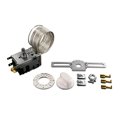 Abbildung von DL pro Universal Thermostat für Danfoss NR3 077B7003 4x6,3mm AMP Kühlthermostat Servicethermostat Kühlschrankthermostat Temperaturregler 3Sterne Kühlschrank mit automatischer Abtauung