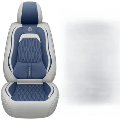 Abbildung von Eunncu Autositzbezüge komplettes Set Universal in Stylish Design Schonbezüge für Vordersitze und Rückbank Auto Sitzbezüge Airbag Kompatibel Premium Wasserdicht Sitzbezug, Graublau