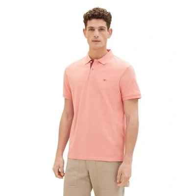 Abbildung von TOM Tailor WITH Contrast Poloshirt, Herren, Größe: Small, Hazy coral rose