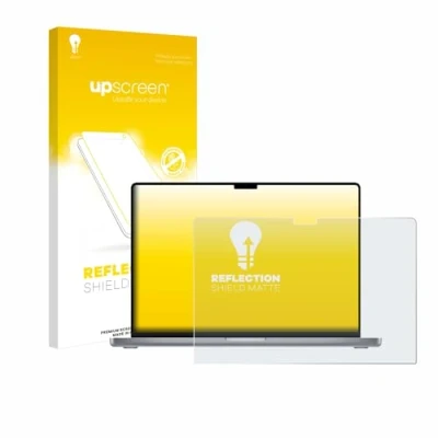 Abbildung von upscreen Entspiegelungs Schutzfolie für Apple MacBook Pro 16&quot; 2023 Displayschutz Folie Matt [Anti Reflex, Anti Fingerprint]
