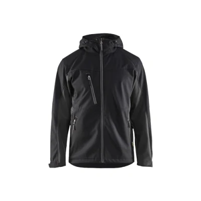 Abbildung von Blaklader 475325169998XXL Softshell Jacke mit Kapuze, Schwarz/Dunkelgrau, Größe XXL