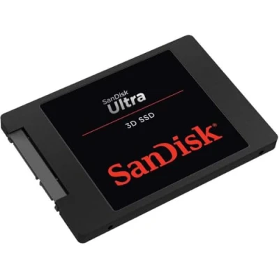 Abbildung von SanDisk Ultra 3D SSD 250 GB interne (SSD intern 2,5 Zoll, stoßbeständig, NAND, nCache 2.0 Technologie, 550 MB/s Übertragungsraten) Schwarz