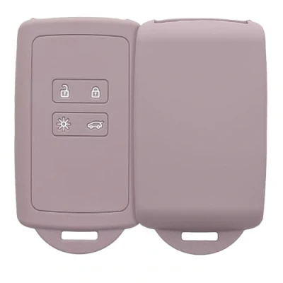 Abbildung von kwmobile Autoschlüssel Hülle kompatibel mit Renault 4 Tasten Smartkey (nur Keyless Go) Silikon Schutzhülle Schlüsselhülle Cover in Purple Cloud