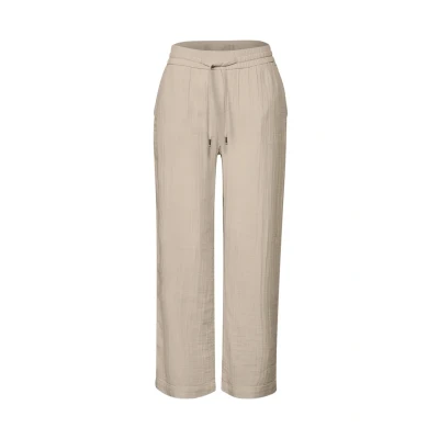 Abbildung von Street One WIDE LEG Stoffhose, Damen, Größe: 44x28, Beige