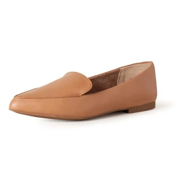Abbildung von Amazon Essentials Damen Flacher Loafer, Kamelbraun Kunstleder, 39 EU