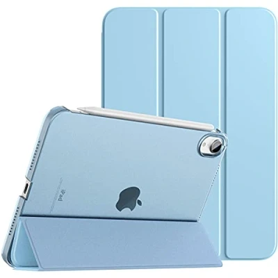 Abbildung von TiMOVO Hülle Kompatibel mit iPad Mini 7 A17 Pro 8,3 Zoll 2024, 6. Generation, Schlanke durchsichtige Cover Unterstützung Touch ID, Apple Pencil Aufladung, Auto Schlaf/Wach, Himmelblau