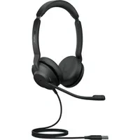 Abbildung von Jabra Evolve2 30 SE Kabelgebundenes Stereo Headset mit Geräuschunterdrückung und 2 Mikrofon Technologie inkl. USB A Kabel MS Teams zertifiziert, auch anderen Plattformen kompatibel Schwarz